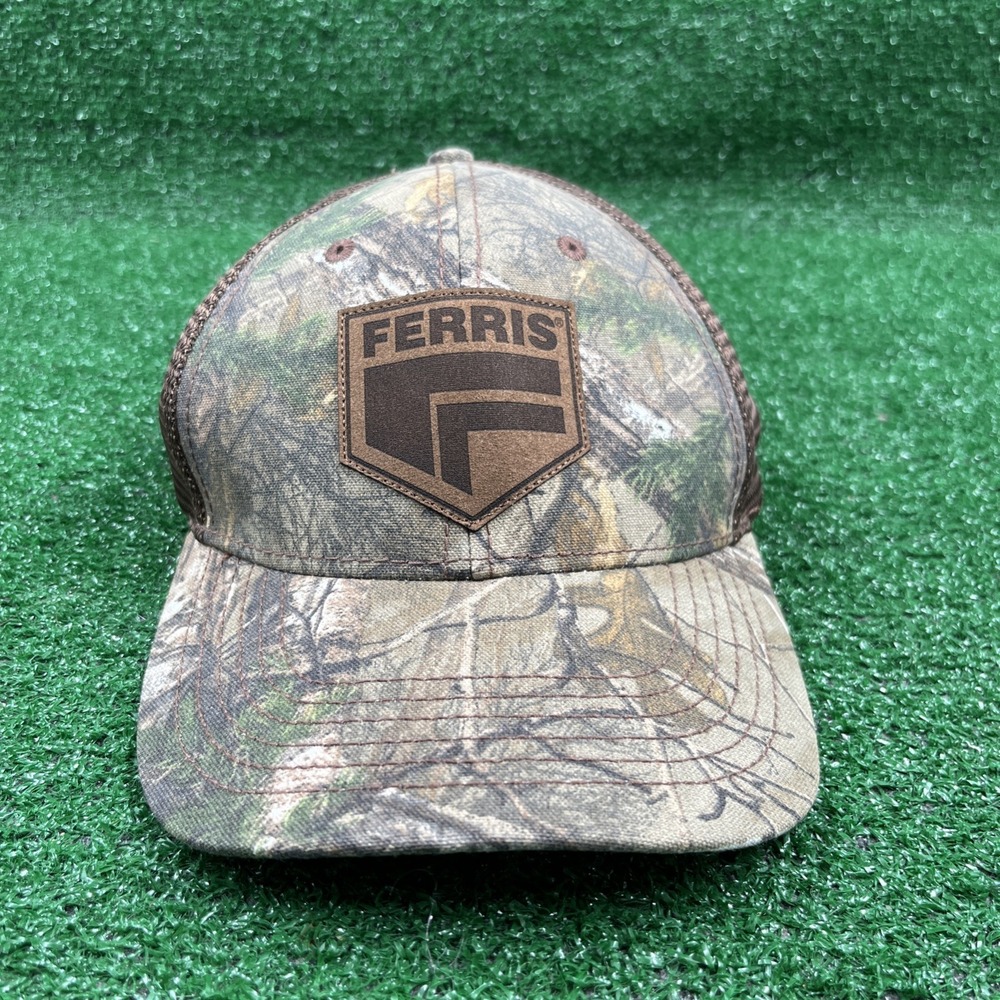 Ferris Mowers Brown Camo Embroidered Adjustable Mesh Baseball Trucker Cap Hat‎